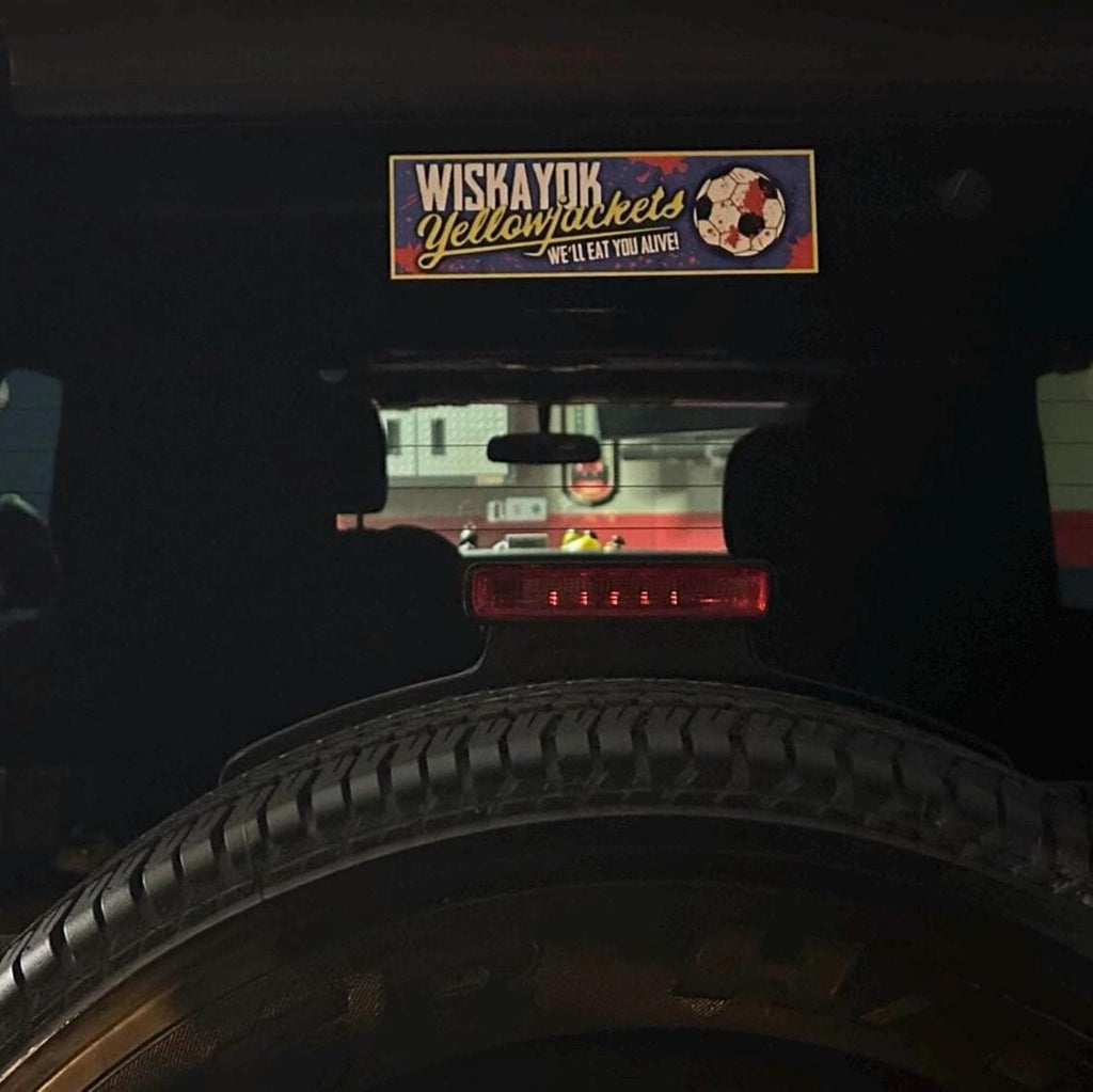 Wiskayok Yellowjackets Funny Bumper Sticker – Waterproof Vinyl TV Show & Soccer Fan Decal